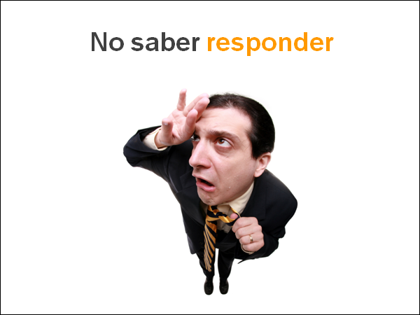 No saber responder
