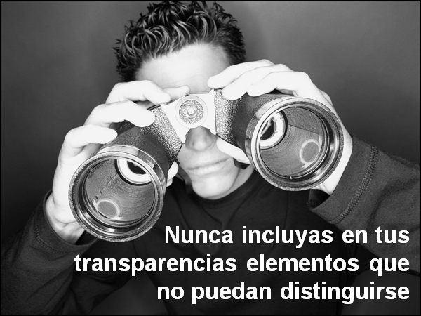 Nunca incluyas elementos diminutos