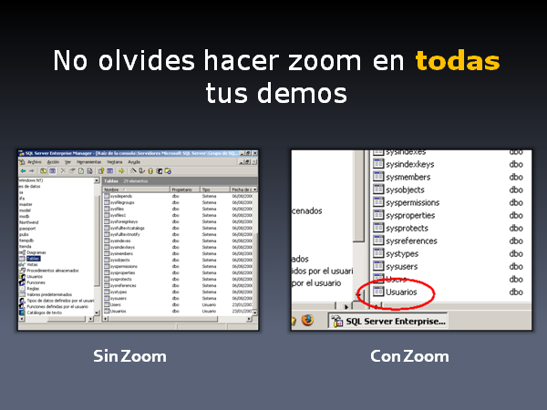 Zoom en la pantalla
