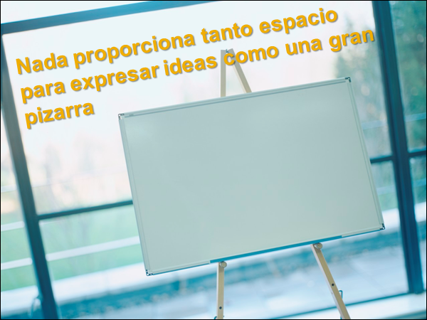 Nada proporciona tanto espacio para expresar ideas como una gran pizarra