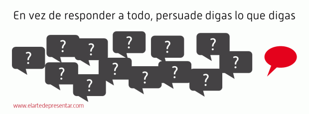 En vez de responder a todo, persuade digas lo que digas
