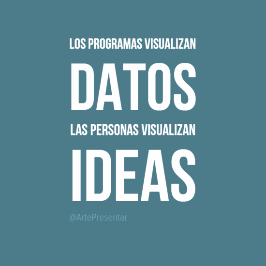 #citas Los programas visualizan datos las personas visualizan ideas