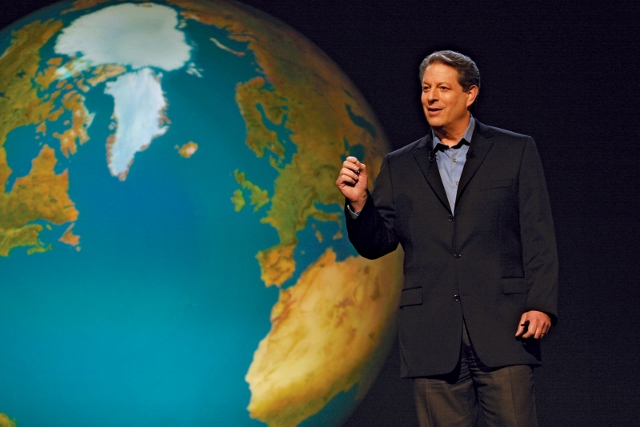 Al Gore combina de forma equilibrada en sus presentaciones los tres propósitos básicos de un discurso según Aristóteles: informar, persuadir y entretener, siendo el más importante la persuasión